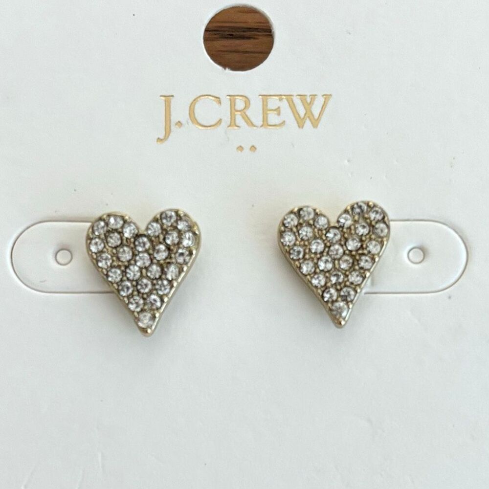 J.Crew | Pave Heart Earrings